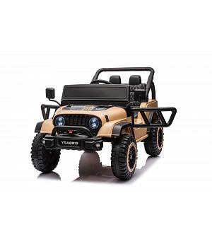JEEP LITTLE 24V PARA NIÑOS DE 1 A 4 AÑOS, una plaza,  RC, CAQUI   INDA617-LE-YSA8813